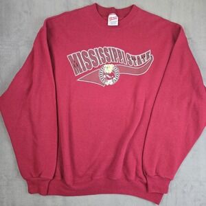 Vintage MSU Burgundy College Sweart Shirt With Graphic Unisex‎ Size XL